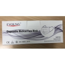 MASQUE EN PAPIER DREI SCHICHTEN PER 50 BLAU  EN 14683 : 2019