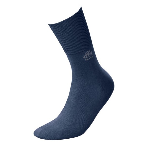 Chaussettes médicales pour diabétiques Cotton Silver+ bleu foncé 39-42